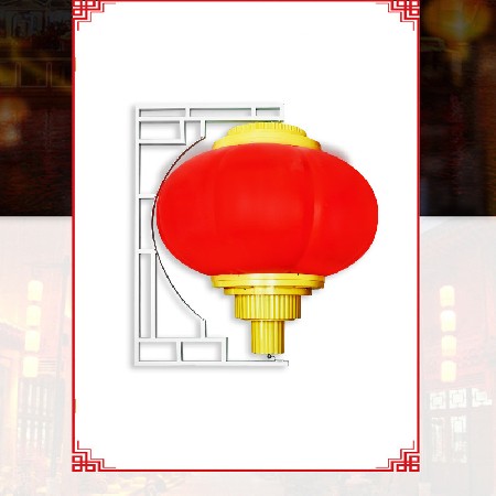 LED節(jié)日路燈桿燈籠串 戶(hù)外防水大紅冬瓜燈籠裝飾景觀燈廠家 